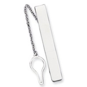 Engravable Sterling Silver Tie Bar