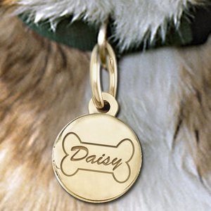 Dog Bone Round  Picture Locket