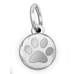 Dog s Paw Print Round  Picture Locket