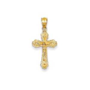 14k Small Crucifix Charm