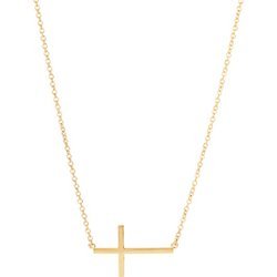 Sideways Cross Necklace