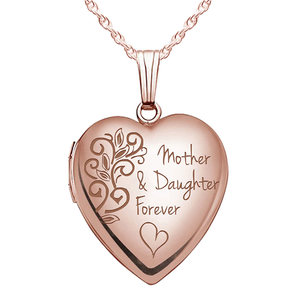 Rose Gold Plated  Mother   Daughter Forever  Locket