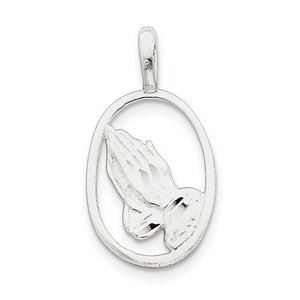 Sterling Silver Praying Hands Pendant