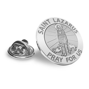 Saint Lazarus Religious Brooch  Lapel Pin   EXCLUSIVE 