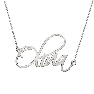 Dainty Script Name Necklace with Chain
