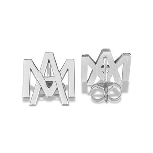 Monogram Overlapping Initial Earrings
