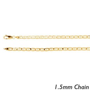 14K Yellow Gold 1 5mm Diamond Cut Anchor Chain