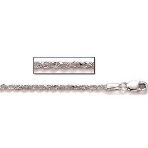 Sterling Silver 3mm Diamond Cut Rope Chain