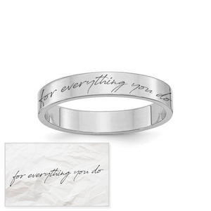 Women s Personalized Handwriting Ring