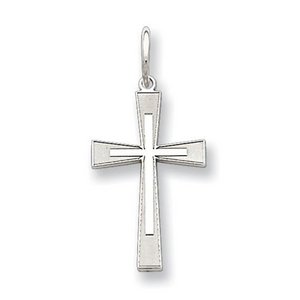 Sterling Silver Laser Designed Cross Charm