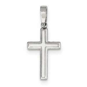 Sterling Silver Polished Cross Pendant