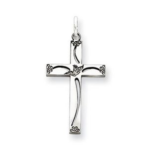 Sterling Silver Laser Designed Cross Charm