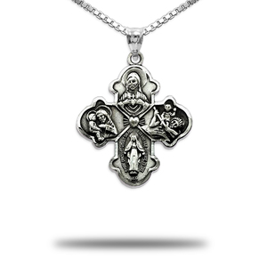 Sterling Silver 4 WAY CROSS PENDANT