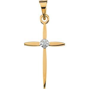 CROSS PENDANT W DIAMOND