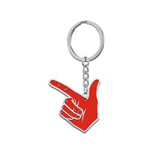 Texas Tech Color Enamel Guns Up Keychain