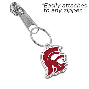 USC Color Enamel Tojan Head Zipper Pull