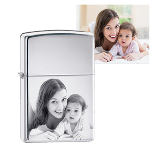 Zippo Style Laser Engravable Chrome Polished Lighter