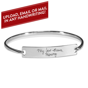 Personalized Handwriting Bangle Bracelet