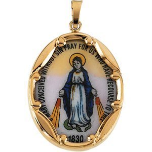 PORCELAIN MIRACULOUS PENDANT