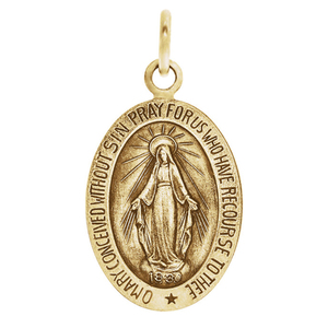 Miraculous Medal Pendant Charm