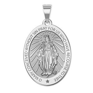 Miraculous Medal  EXCLUSIVE  Oval Pendant