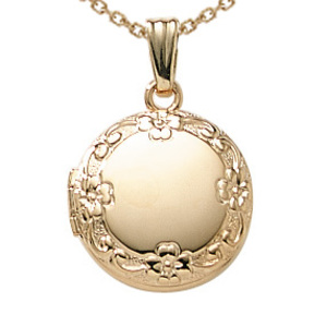 14K Gold Filled Round Photo Locket