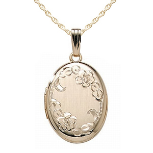 14K Gold Filled Oval Photo Locket