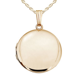 14K Gold Filled Round Photo Locket