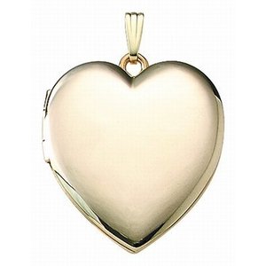 14K Gold Filled Heart Photo Locket