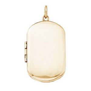 14k Gold Filled Dog Tag Photo Locket