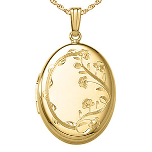 14k Gold Filled Oval Photo Locket