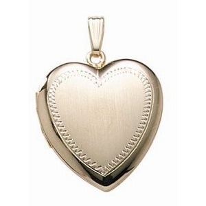 14K Gold Filled Heart Photo Locket