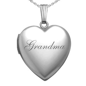 Sterling Silver Grandma Sweetheart Photo Locket