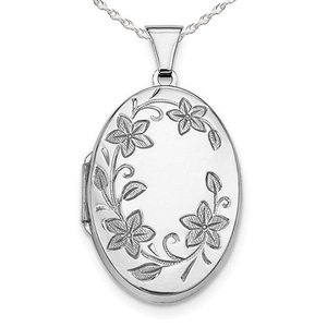 Sterling Silver Oval Photo Locket