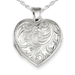 Sterling Silver Heart Photo Locket