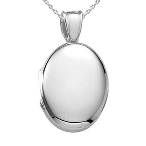 Sterling Silver Oval Photo Locket