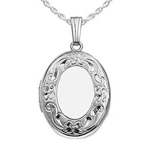 Sterling Silver Small Oval Photo Locket