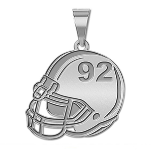 Custom Football  Helmet Pendant w   Number