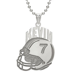 Custom Football Helmet Pendant w  Name   Number
