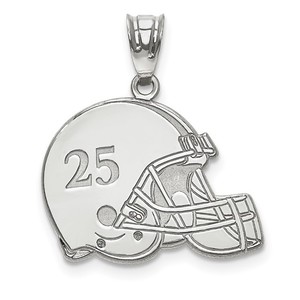 Custom Football Helmet Charm or Pendant w  Number