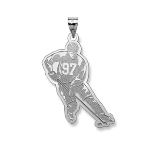 Custom Hockey Player Pendant w  Number