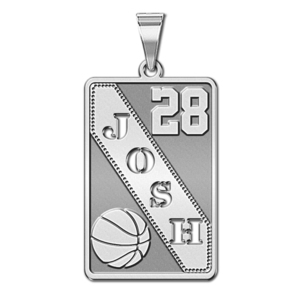 Personalized Basketball Pendant w  Cut out Name   Number