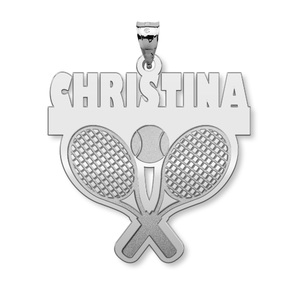 Custom Tennis Pendant w  Name