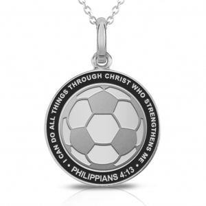   Through Christ Who Strengthens Me  Soccer Charm or Pendant