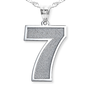 Single Number Pendant or Charm