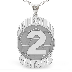 Custom Team Soccer Charm with Number