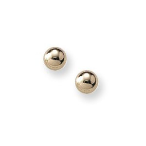 14K Yellow Gold Children s Stud Safety Back Earrings