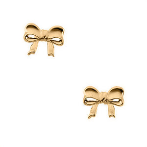 14K Yellow Gold Children s Bow Earring