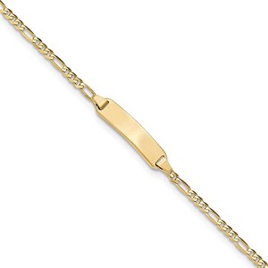 14k Yellow Gold Children s ID Curb Bracelet