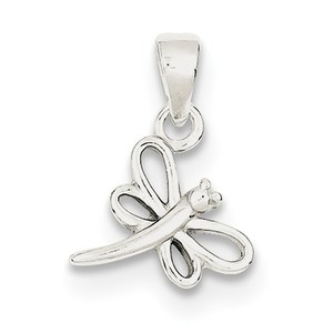 Sterling Silver Polished Dragonfly Pendant